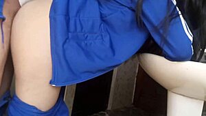 Schoolgirl Fucked Quickly In Bathroom