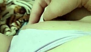 Beautiful amateur masturbates in the morning before college.