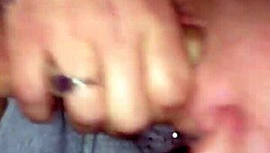 Redhead passionately sucking cock with intense blowjob action