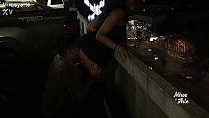 Miroslava Gets Pussy Licked by Stranger in Parking