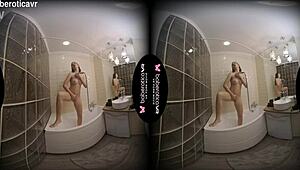 solo girl terry bliss often enjoys masturbating in vr with her shaved body