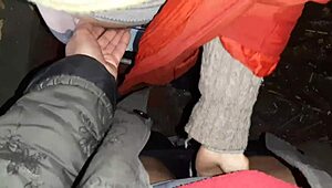 Romantic Lesbian Sex in Autumn Hut, Reaching Orgasm.