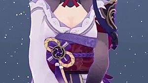 Girl in anime dances sexy, so cute and hot 😍