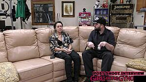 mara luv moans during solo masturbation in latex backstage