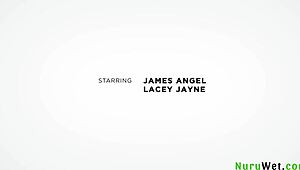 Busty brunette Lacey Jayne gets doggystyle fuck in van