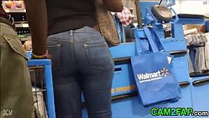 ass bbw hidden cam porn video with close-up fat black