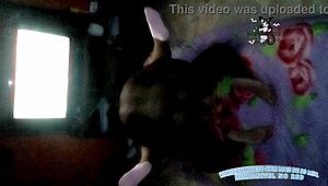 Cuckold shares wife with big black guy all night!