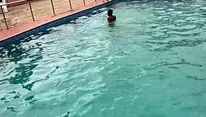 After pool fun, I fucked a fat bitch for cumshot.