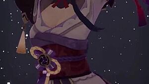 Girl in anime dances sexy, so cute and hot 😍