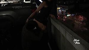 Miroslava Gets Pussy Licked by Stranger in Parking