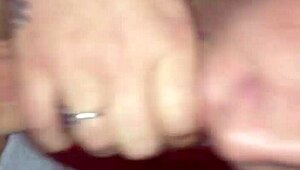 Redhead passionately sucking cock with intense blowjob action