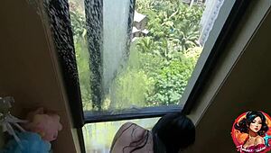 amateur homemade - horny 19 years old japanese teen 18+ gets surprise sex in the shower 4k