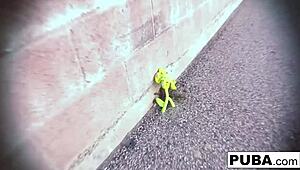 Purple-haired pussy eater Britney Amber tastes Marie's red-haired snatch