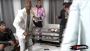 Blonde teen squirting during anal and double penetration