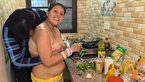 Mature bride gets hardcore fuck in kitchen by husband!