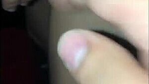 Girlfriend passionately taking dick in gloryhole at Red party.