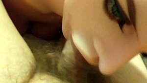 Sex doll gives blowjob