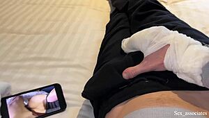 kind stepmother helps her stepson with broken arms to cum