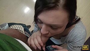 hunt4k stranger offers cash for passionate sex in bar with teen wife