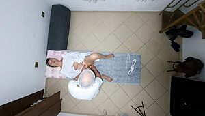 She endures double penetration with toys and cock in hospital. Doctor rips clothes for submissive anal creampie moaning bent over.