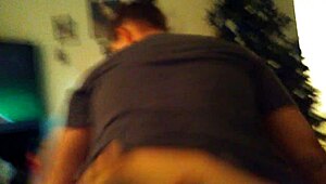 bend over for quick bareback doggystyle in living room