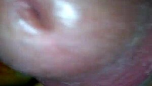 Intense handjob on monster cock during bed masturbation