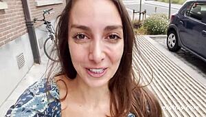 Ersties exhibitionist ana fingers her shaved pussy and ass in public 😍