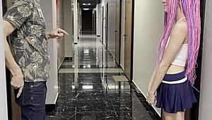 horny teen girl invites me to hotel room for hard fuck 😍