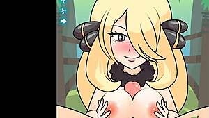 Cynthia shows off her juicy tits for a facial