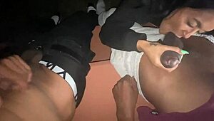 Park Lizard Lot Slut Sucks Two Dicks