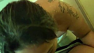 Found my best friend's mom in the shower and she gives me a blowjob part 1!