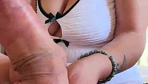 Jerking off his huge morning wood until cumshot covers everything