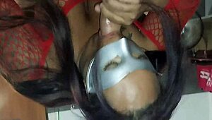 sucking giant cock then fucked on all fours by best friend