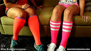 after gym, kendra lynn's feet get worshipped... intense