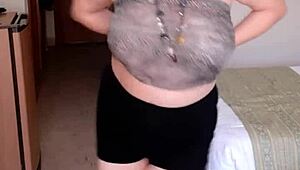 Mariaold, are you bouncing those huge tits while playing with your pussy?