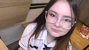 Amateur BBC interracial teen Vivien Doll pounds her black math teacher's huge cock bareback.