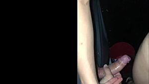 Girlfriend passionately taking dick in gloryhole at Red party.