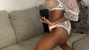 Ebony Divine in Cosplay Shows Big Ass and Fake Tits