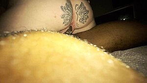 albino pregnant woman cumming on black dick