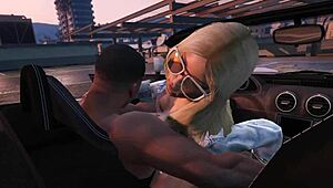 Franklin gets hooker service in GTA 5 car