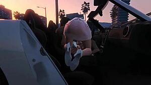 Franklin gets hooker service in GTA 5 car