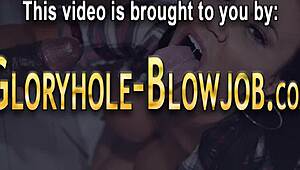 blonde gloryhole slut gets smashed in the garage and sucks big black cock