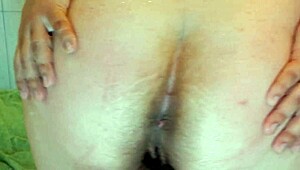 Hairy Mature Masturbates Till Orgasm With Spread Legs!