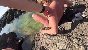 UNDER WATER SEX WITH HOT MILF in sauna deepthroat blowjob on big pussy lips