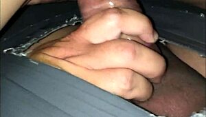 Girlfriend passionately taking dick in gloryhole at Red party.