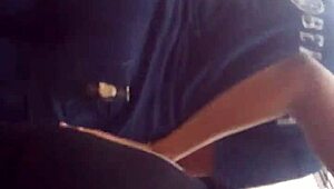 Hidden Candid Shots of Ebony Ass Folding in Shop