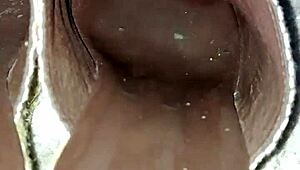 Cum lands on my step mom's dirty heels