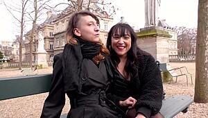 melany and bianca share a cock in threesome with licking and natural tits