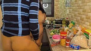 Mature bride gets hardcore fuck in kitchen by husband!