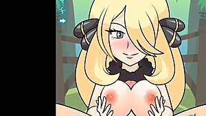 Cynthia shows off her juicy tits for a facial